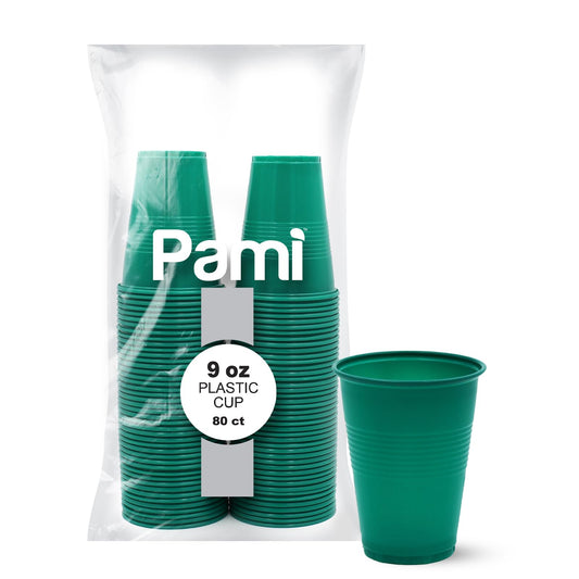 9 oz Disposable Plastic Party Cups – 80 Pack