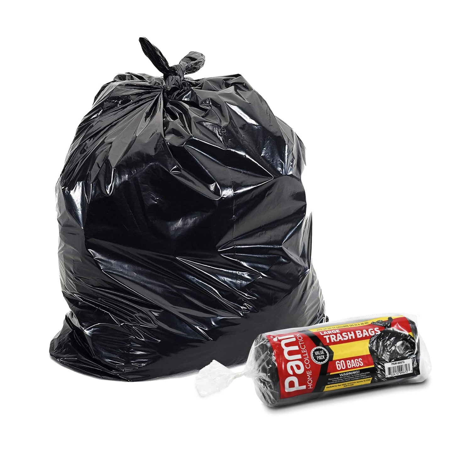 33 Gallon Black Trash Bags – 60 Pack