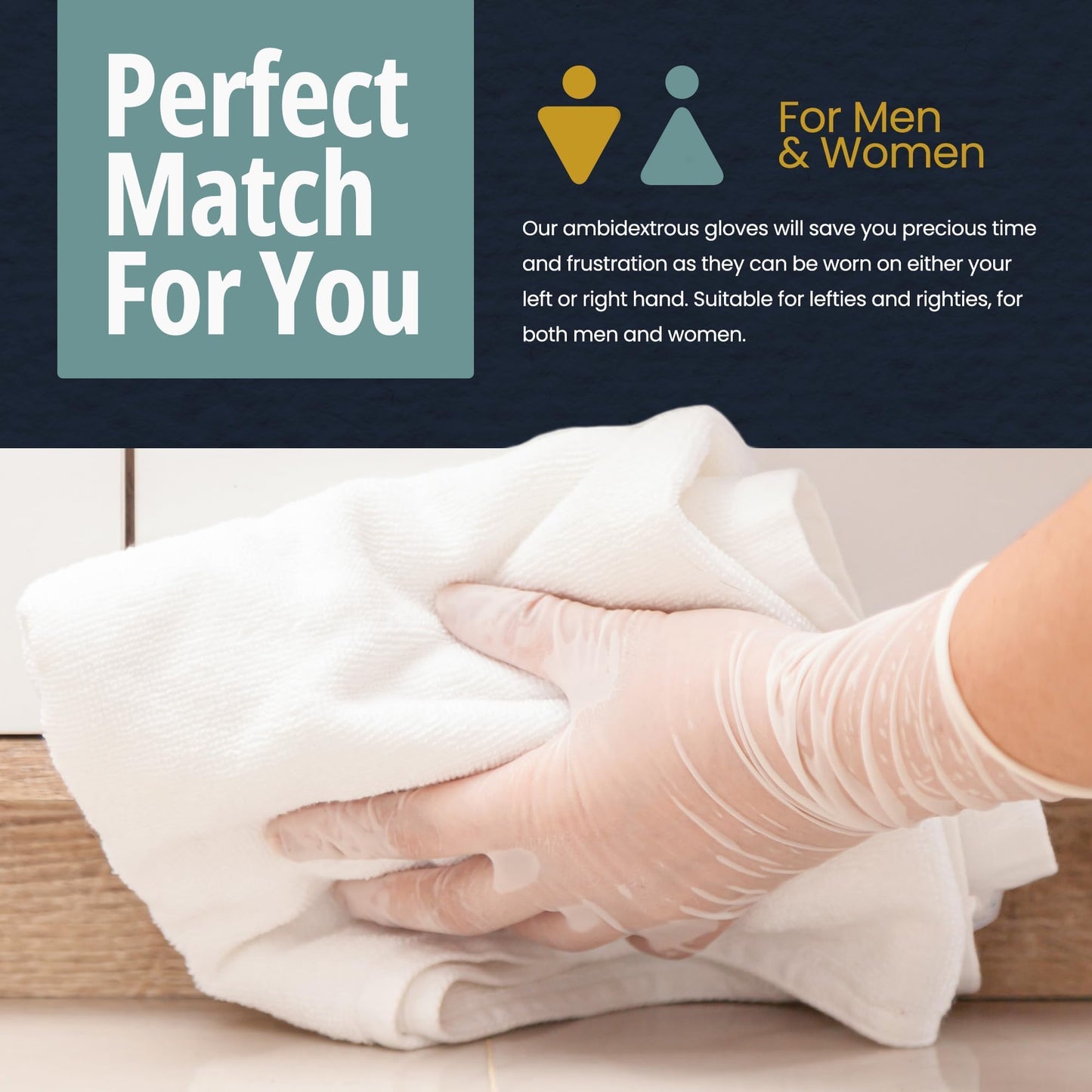 Powder Free Vinyl Exam Gloves Large 1000 Count