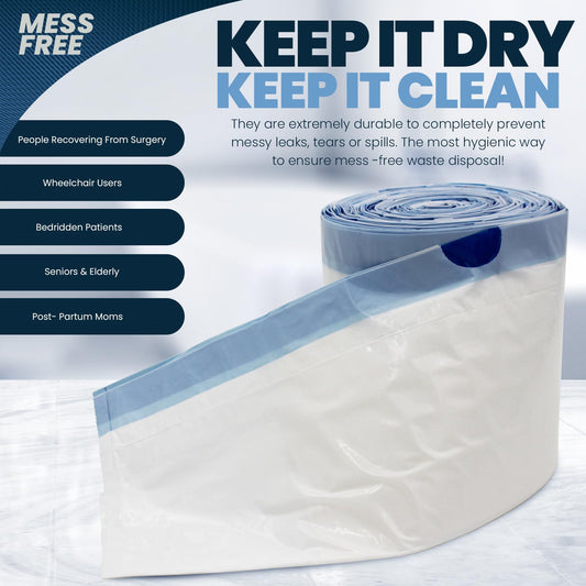 Disposable Commode Liner Bags With Absorbent Pad
