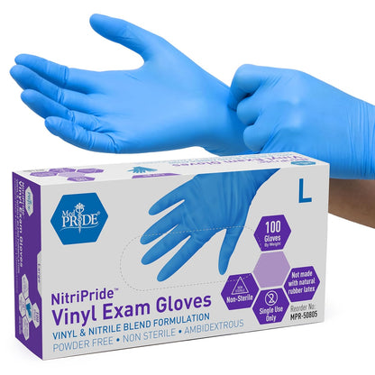 Nitrile-Vinyl Blend Examination Gloves - Box of 100