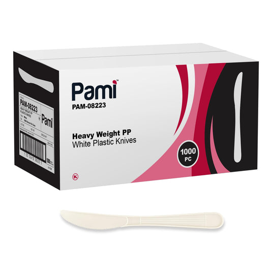 Heavy-Weight Disposable Plastic Utensils – White, 1000-Pack