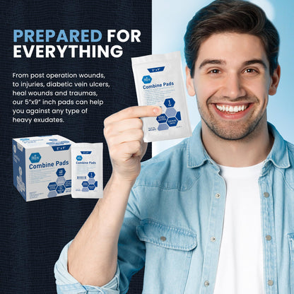 Sterile Combine ABD Pads – Individually Wrapped, Absorbent Dressing