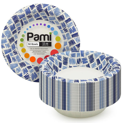 Party Paper Plates & Bowls Disposable Blue – Disposable