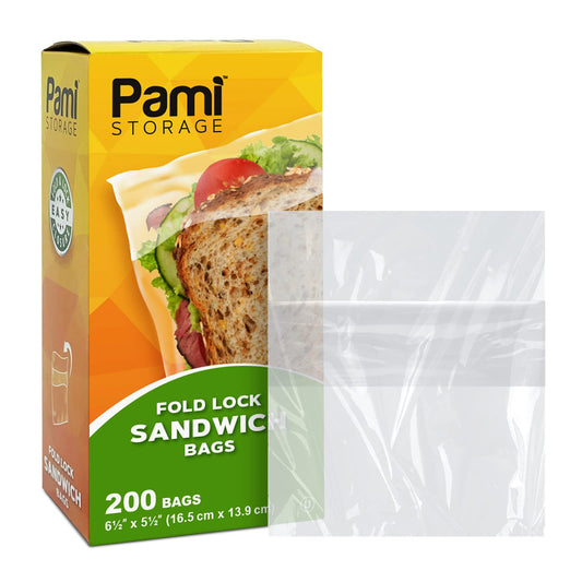 Double Zip Sandwich Bags - Pack of 100 Food Storage Bags
