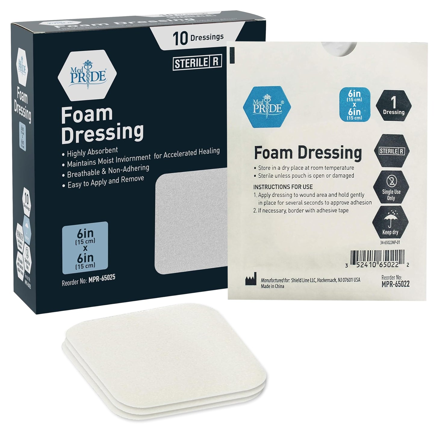 Sterile Self-Adhesive Absorbent Foam Wound Dressings