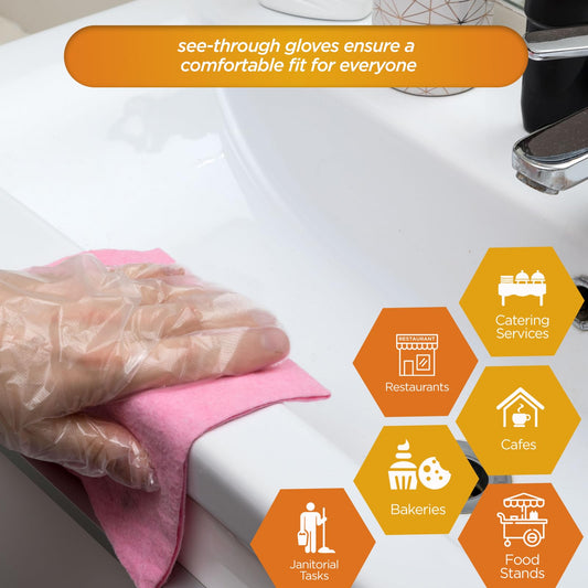 Clear Poly Gloves - Multipurpose Gloves - Box of 500