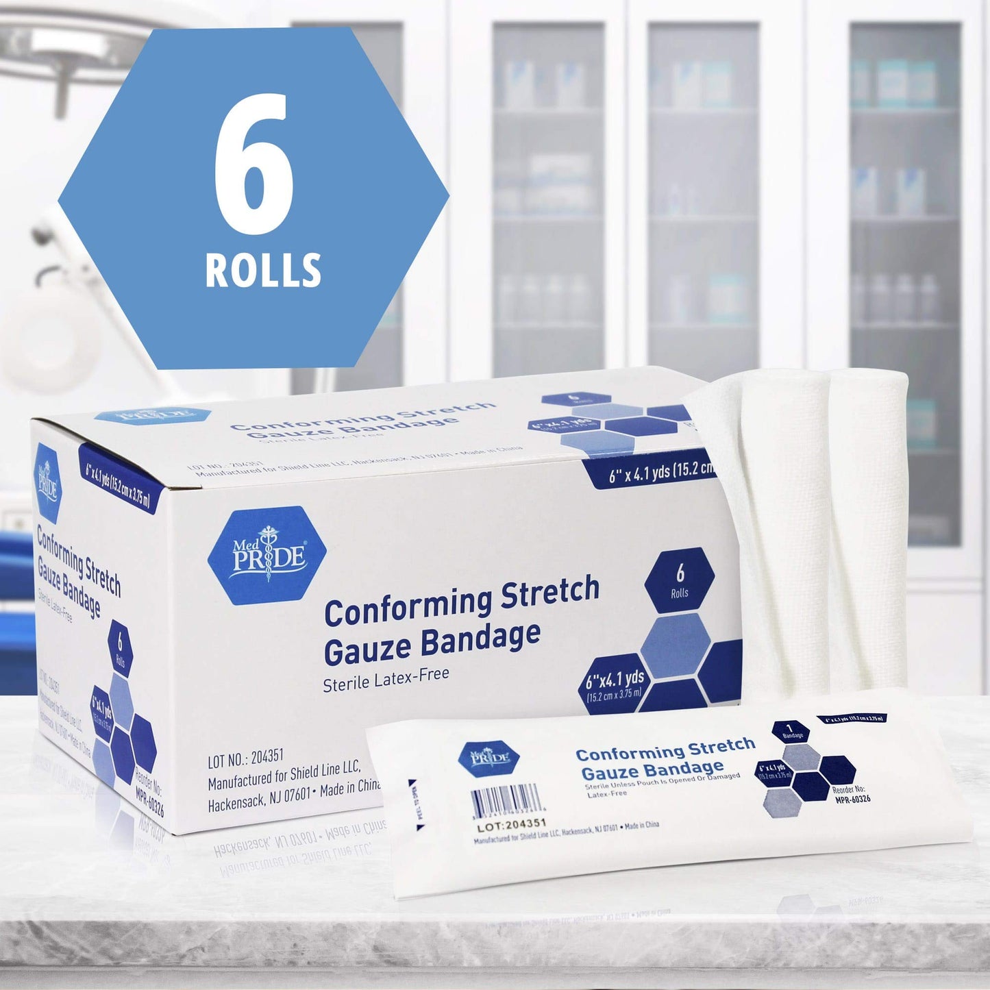 Sterile Conforming Stretch Gauze Bandage Rolls – Latex-Free