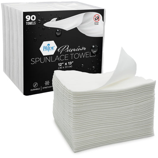 Disposable Ultra-Soft Spunlace Towels – 12" × 13", Durable