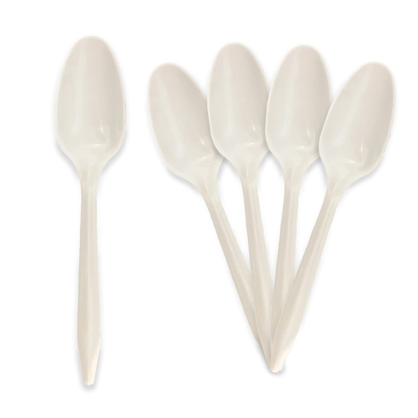 Medium-Weight Disposable Plastic Silverware – White Utensils, 1000-Pack