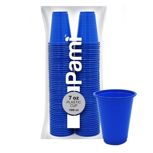 7 oz Disposable Plastic Party Cups – 100 Pack