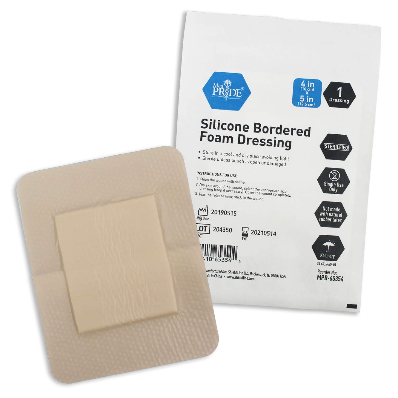Sterile Silicone Adhesive Bordered Foam Wound Dressing