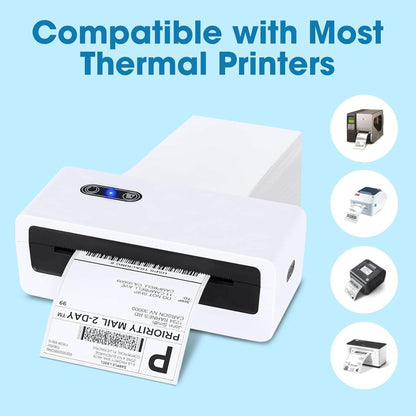 4x6 Direct Thermal Shipping Labels, 4,000 Fanfold, 8x500, Rollo/Zebra