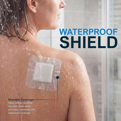 Sterile Waterproof Composite Wound Dressing Pads - Pack of 10