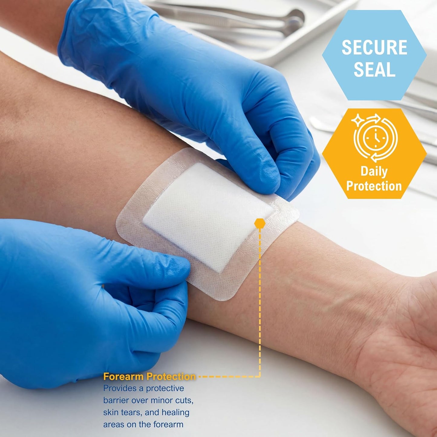 Sterile Waterproof Composite Wound Dressing Pads - Pack of 10