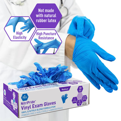 Nitrile-Vinyl Blend Examination Gloves - Box of 100