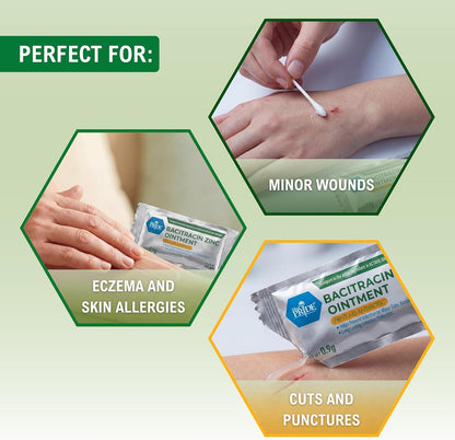 Bacitracin Zinc Ointment, 0.9g Individual Packets - 144ct
