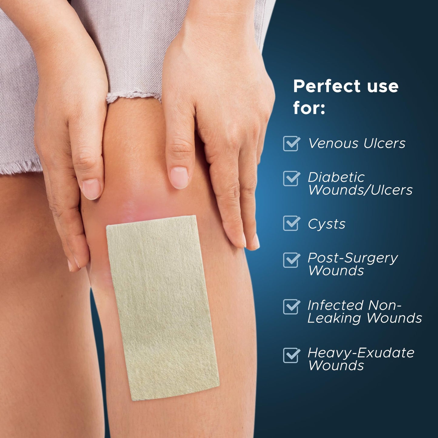 Silver Calcium Alginate Wound Dressing Pads – Antimicrobial, Sterile