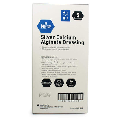 Silver Calcium Alginate Wound Dressing Pads – Antimicrobial, Sterile