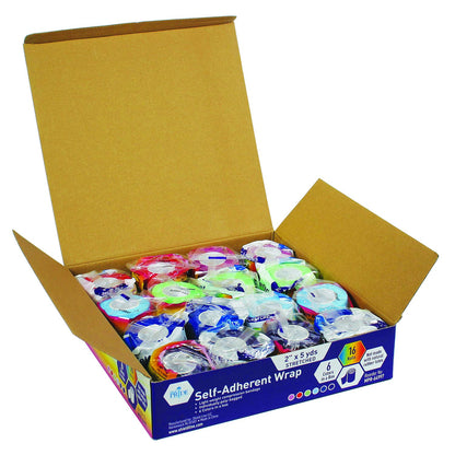 Self Adhesive Bandage Wrap 16 Rolls Cohesive Elastic Breathable
