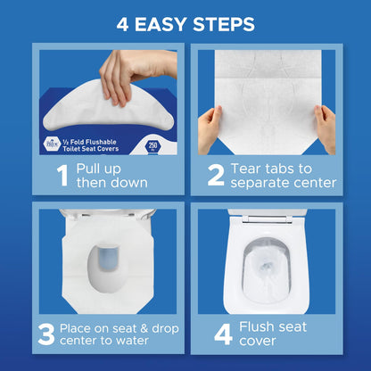 Disposable Flushable Toilet Seat Covers – White