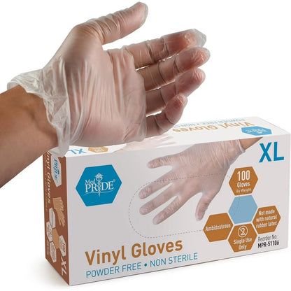 Vinyl Gloves 4.3 Mil - Box of 100