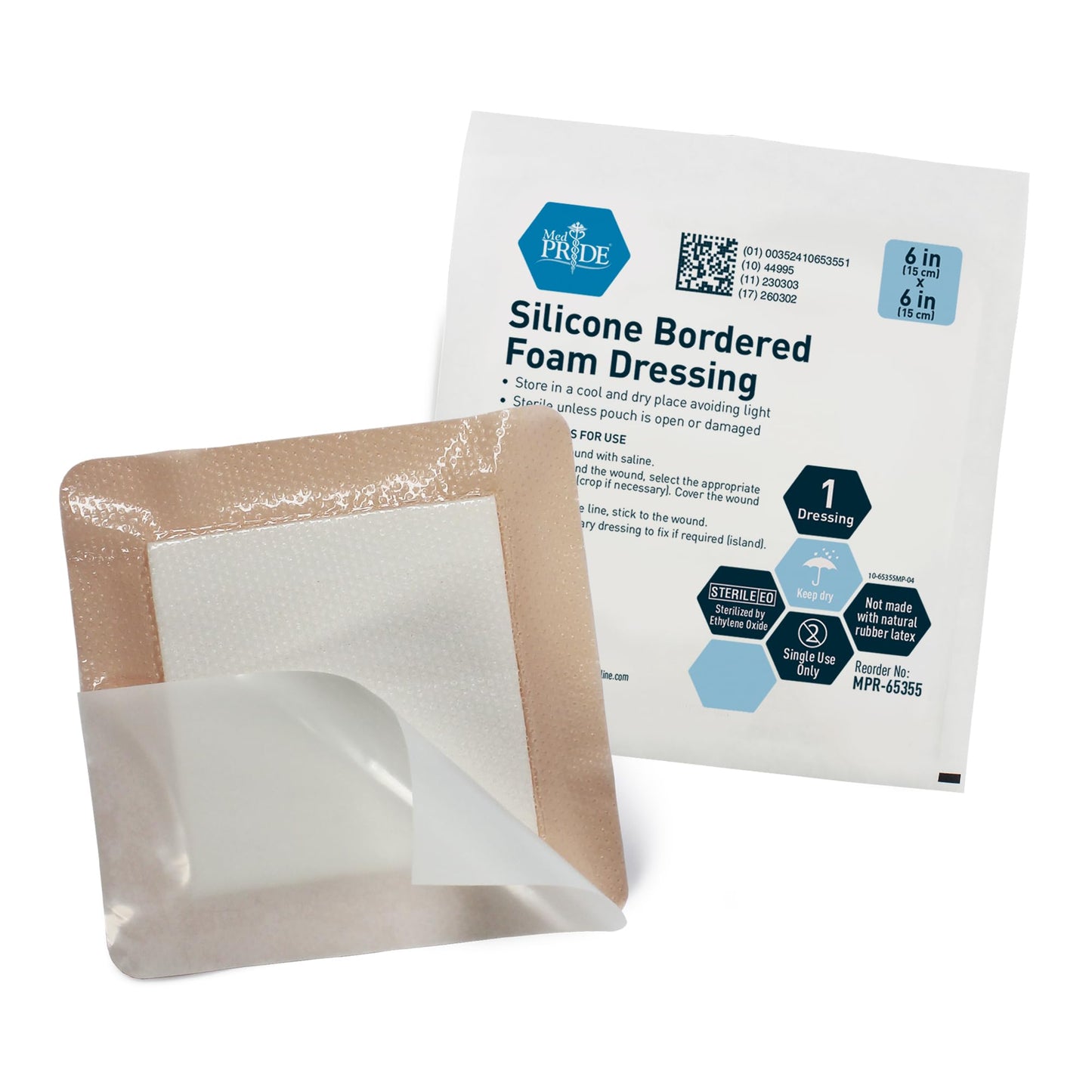 Sterile Silicone Adhesive Bordered Foam Wound Dressing