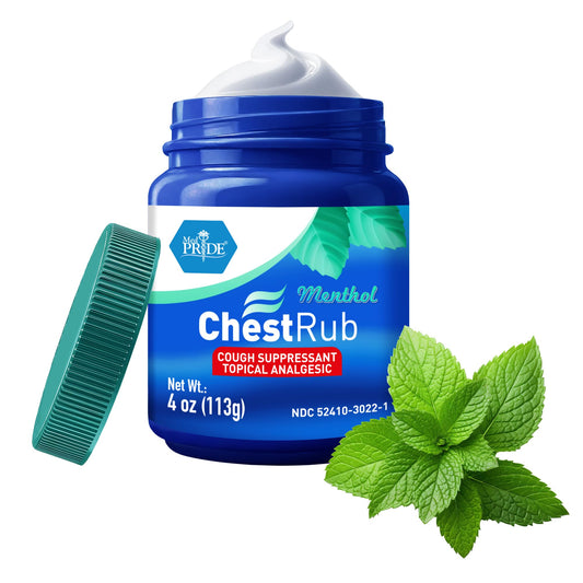Menthol Camphor Chest Rub – Cough Suppressant & Topical Analgesic Ointment - 4 oz