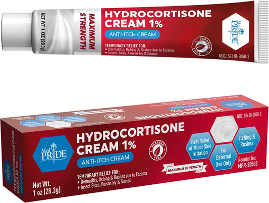 Hydrocortisone 1% Anti-Itch Cream – 1 oz Tubes