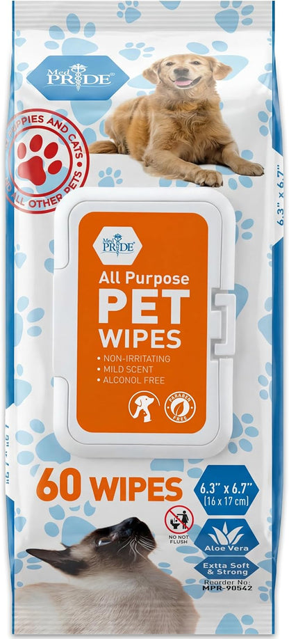 All-Purpose Pet Wipes for Dogs & Cats – Gentle Cleaning