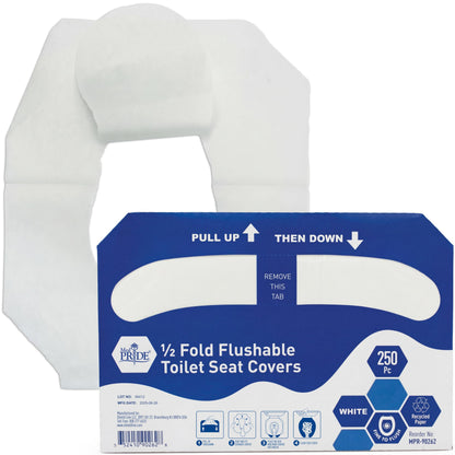 Disposable Flushable Toilet Seat Covers – White