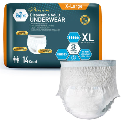 Premium Disposable Adult Underwear – Unisex, Maximum Absorbency