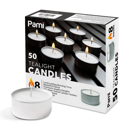 Tealight Candles, 8 Hour Burn - 50 Pack
