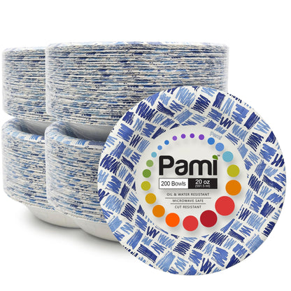Party Paper Plates & Bowls Disposable Blue – Disposable