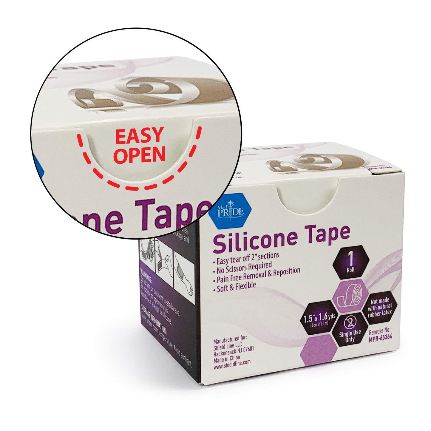 Silicone Scar & Wound Tape Roll – 1.5" × 1.6 yd, Waterproof, Latex-Free