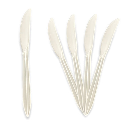 Medium-Weight Disposable Plastic Silverware – White Utensils, 1000-Pack