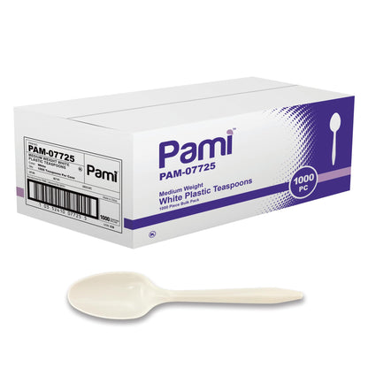 Medium-Weight Disposable Plastic Silverware – White Utensils, 1000-Pack
