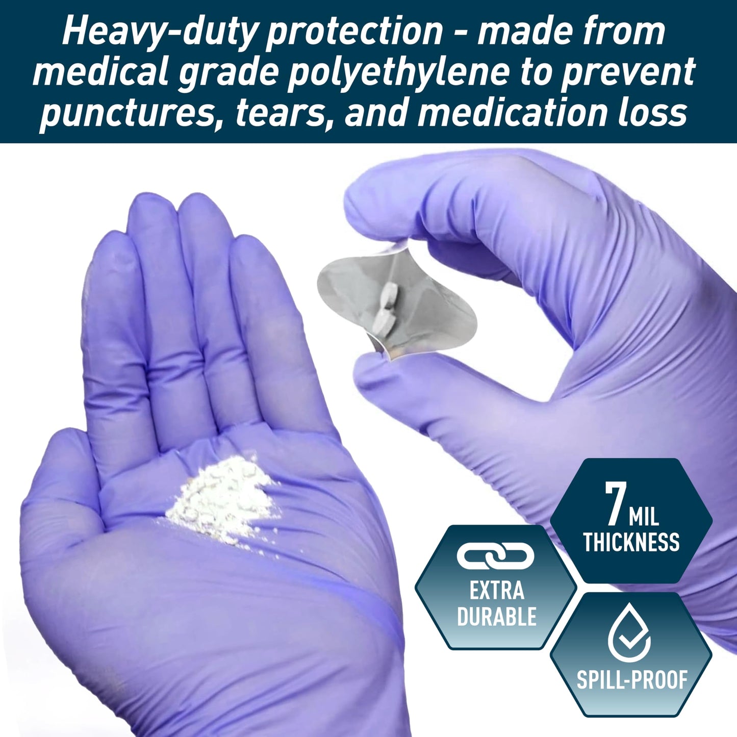 Medical Grade Pill Crusher Pouches, 4.7x2 in, Pack of 1000