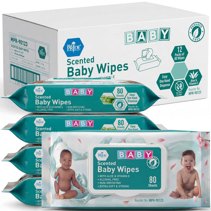 Scented Extra Soft Baby Wipes – Aloe & Vitamin E, Alcohol-Free