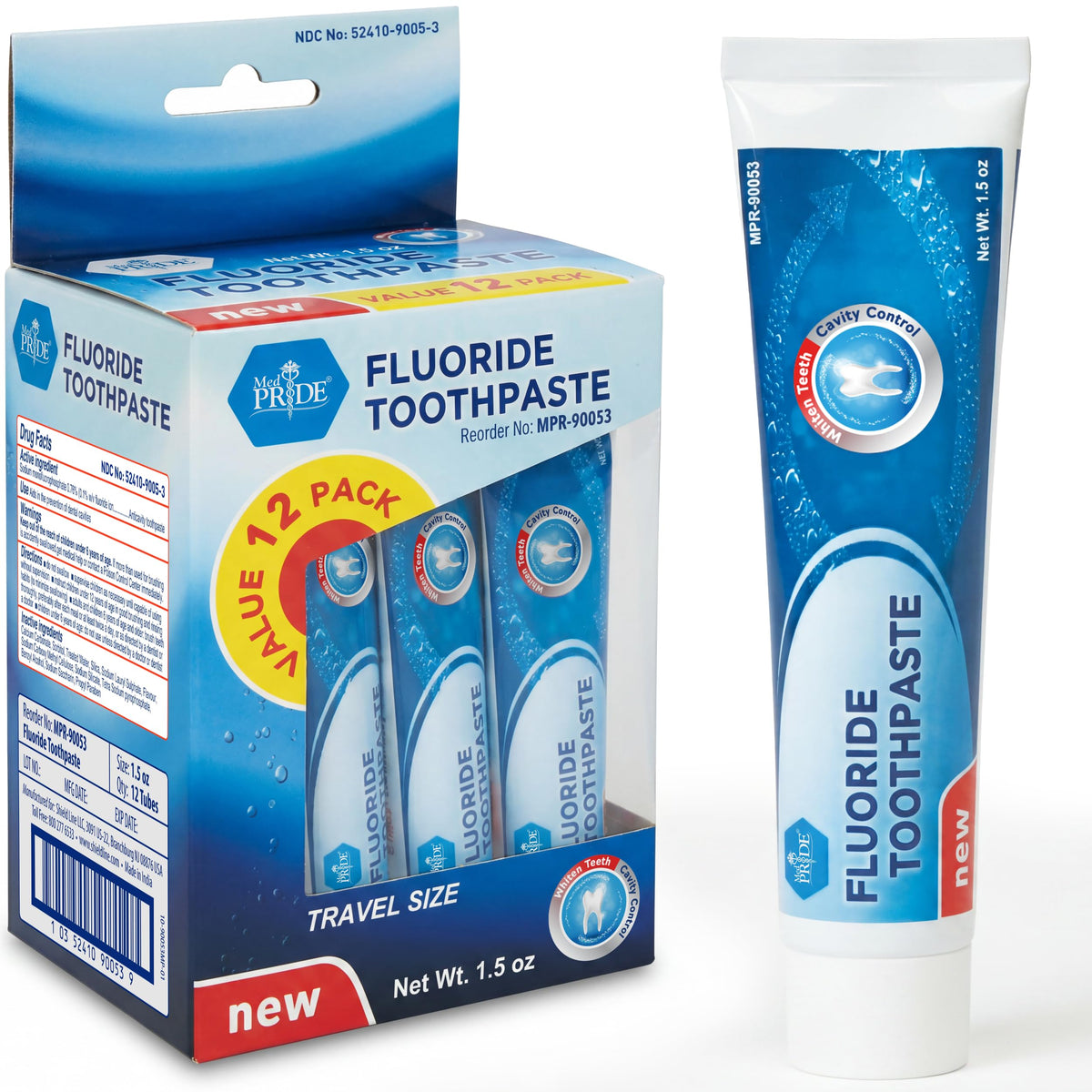 Fluoride Toothpaste - 1.5 oz Travel-Size Tubes