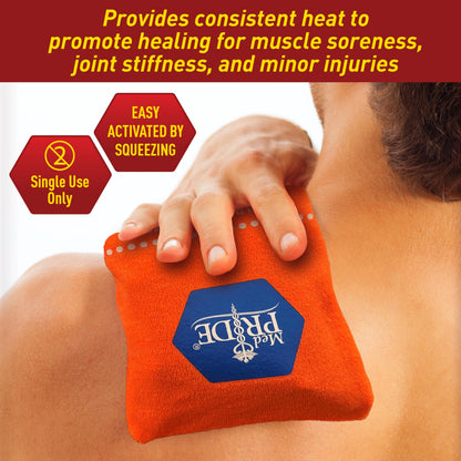 Instant Hot Packs – 5 × 9 in, 24 Pack + 3 Reusable Fabric Wraps
