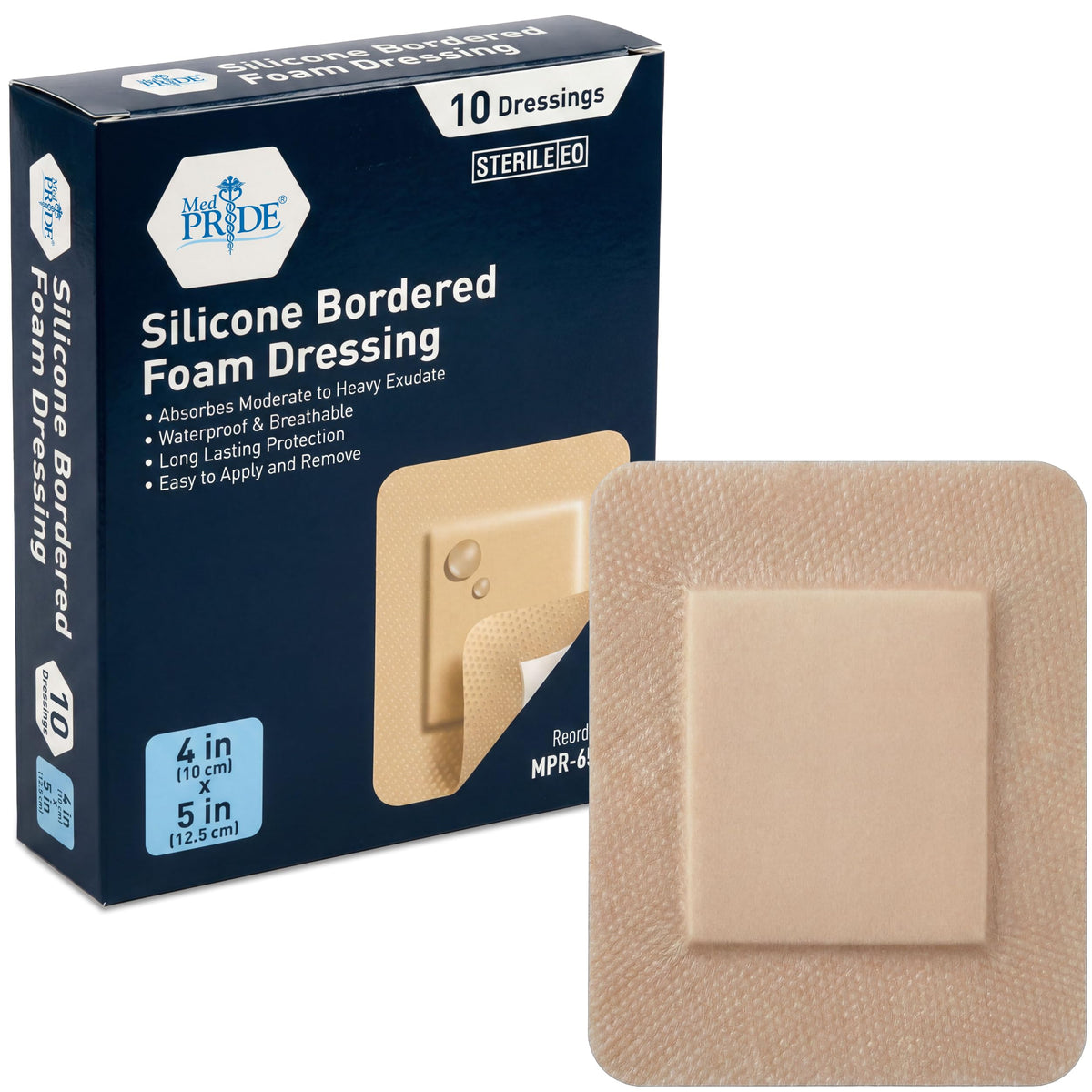 Sterile Silicone Adhesive Bordered Foam Wound Dressing
