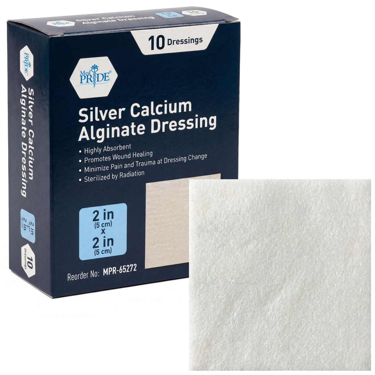 Sterile Silver Calcium Alginate Wound Dressing Pads