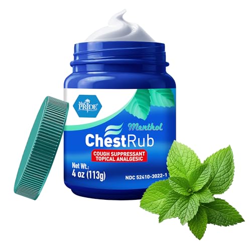 Menthol Camphor Chest Rub – Cough Suppressant & Topical Analgesic Ointment - 4 oz