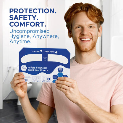 Disposable Flushable Toilet Seat Covers – White