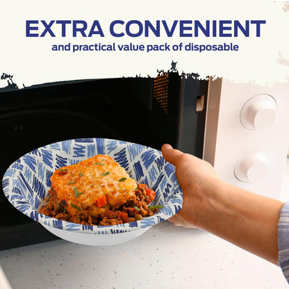Party Paper Plates & Bowls Disposable Blue – Disposable