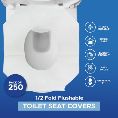 Disposable Flushable Toilet Seat Covers – White