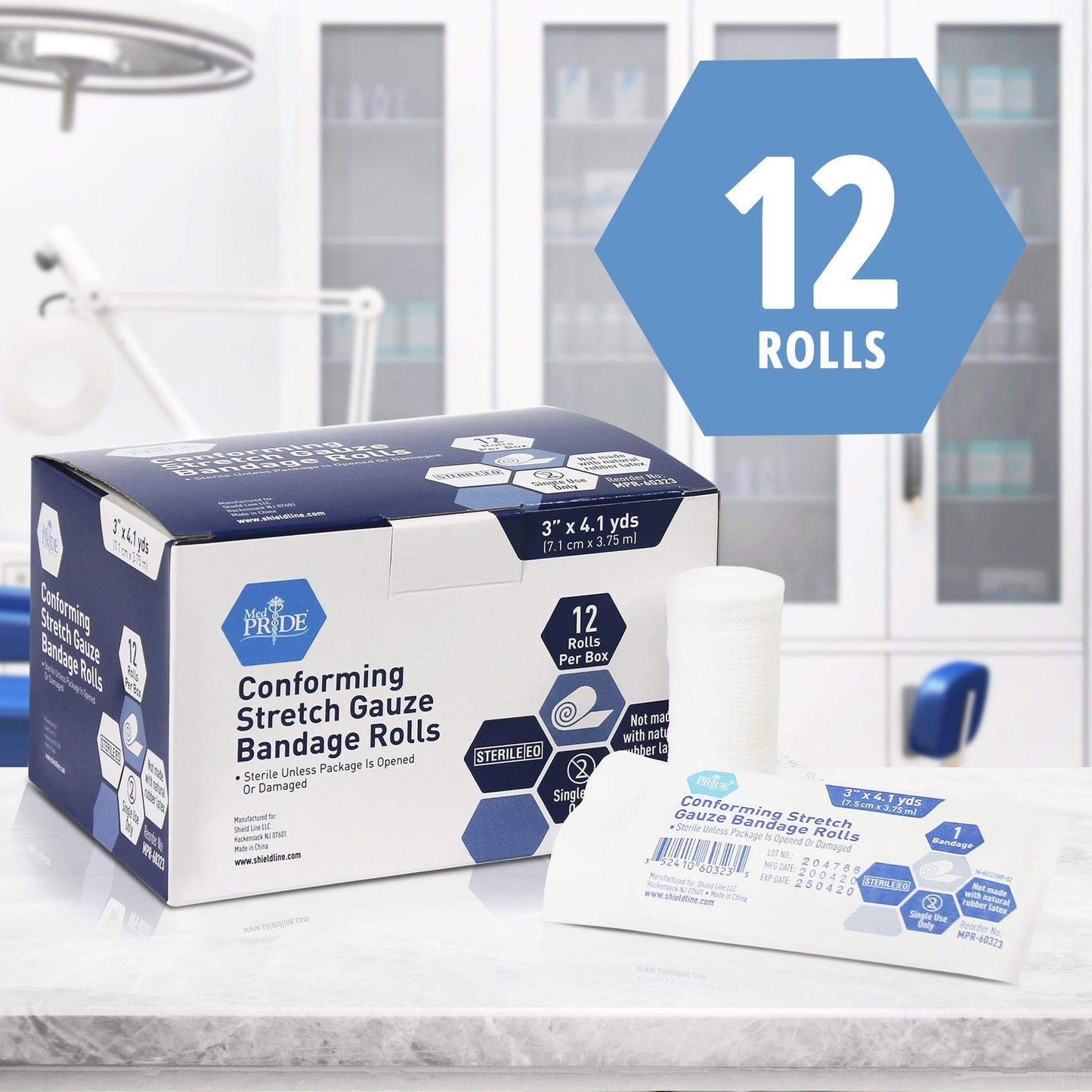 Sterile Conforming Stretch Gauze Bandage Rolls – Latex-Free