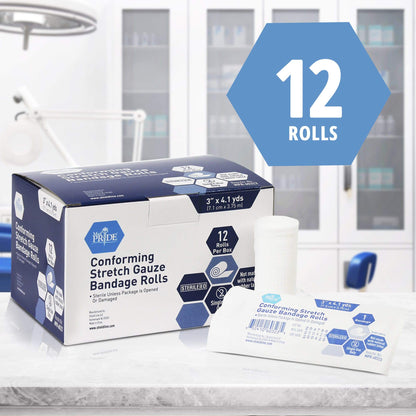 Sterile Conforming Stretch Gauze Bandage Rolls – Latex-Free
