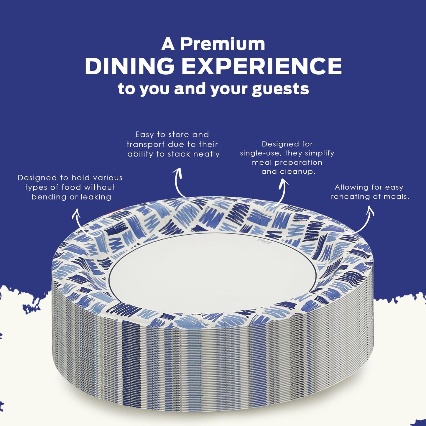 Party Paper Plates & Bowls Disposable Blue – Disposable